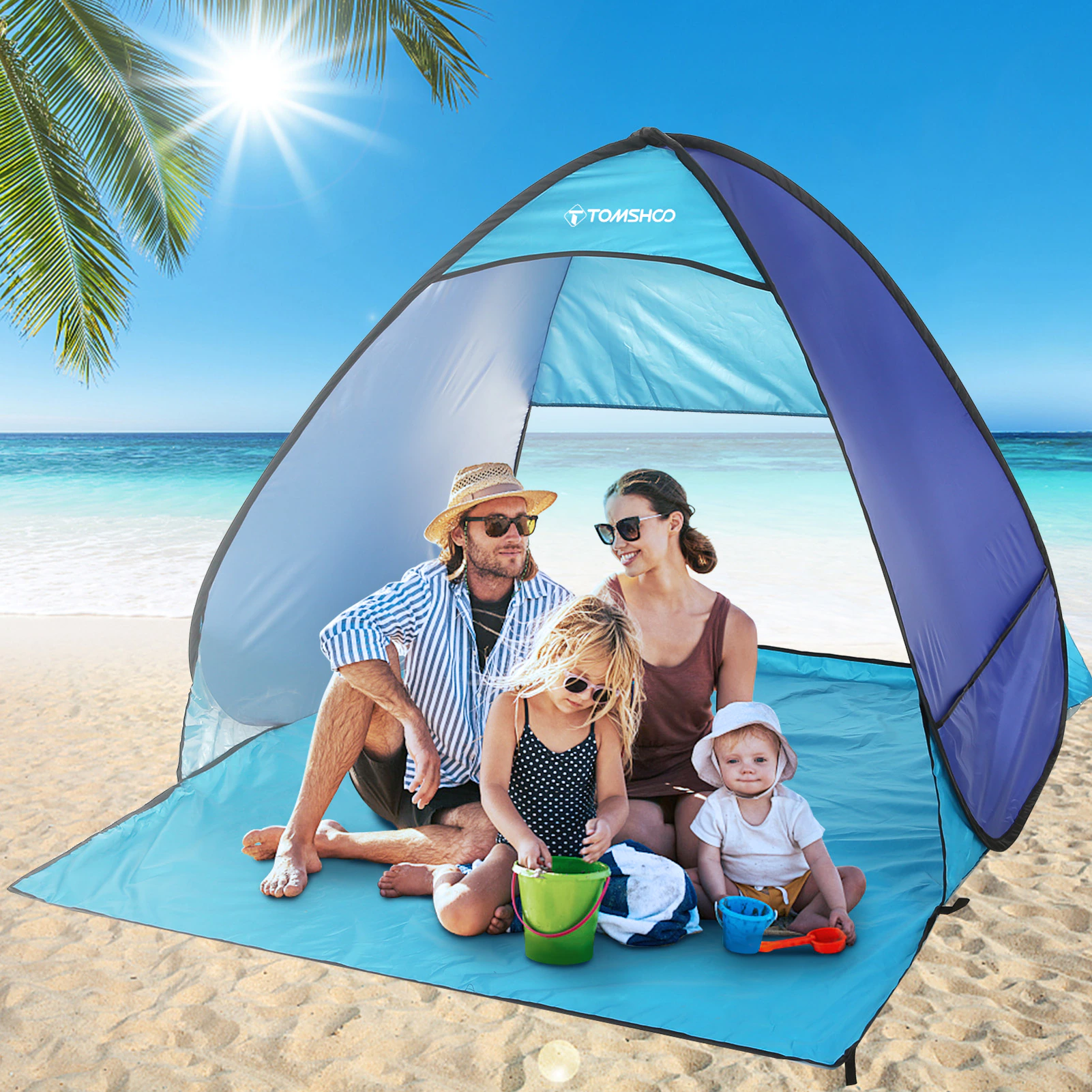 Cheap Goat Tents TOMSHOO Ultralight tent Automatic Instant Pop Up Beach Tent Outdoor Beach Shade Sun Shelter Tent Canopy Cabana w Carry Bag   